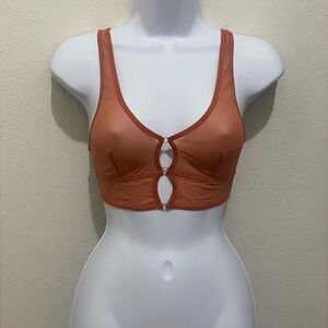 Burnt Orange Bralette with keyhole cut-outs Cute for layering summer/fall/spring